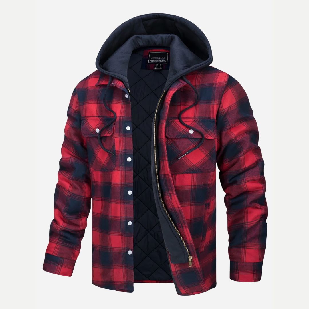 Edward | Stylish Checkered Zip-Up Jacket for Men’s Coats and Jackets