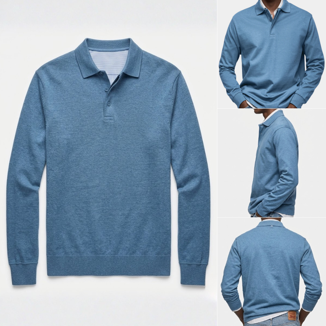 Logan | Long Sleeve Polo Shirt for Men