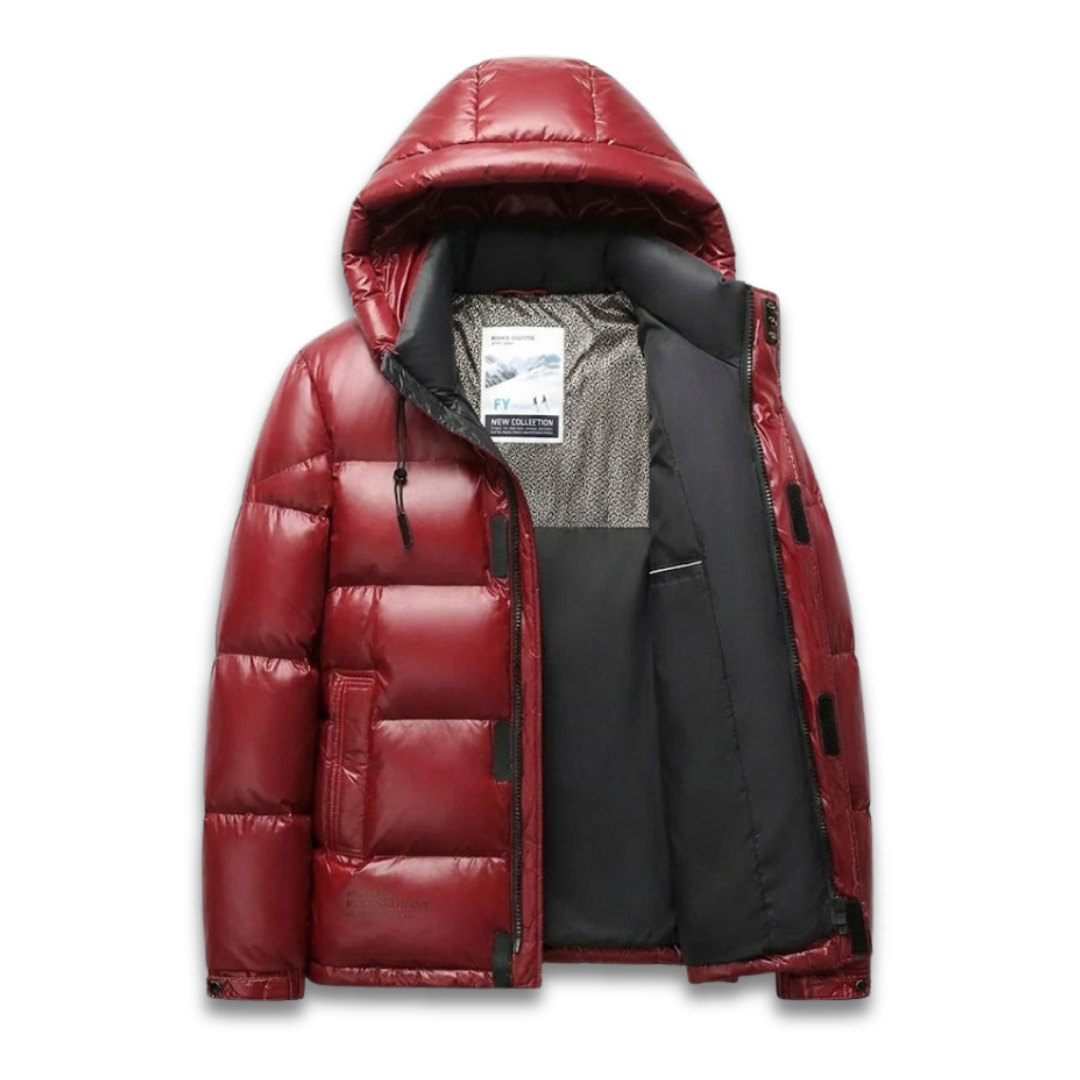 Caleb | Stylish Mens Puffer Jacket with Hood for Modern Comfort