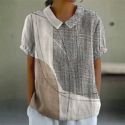 Sophie | Chic Abstract Dot Blouse for Women - Stylish Patterned Shirt