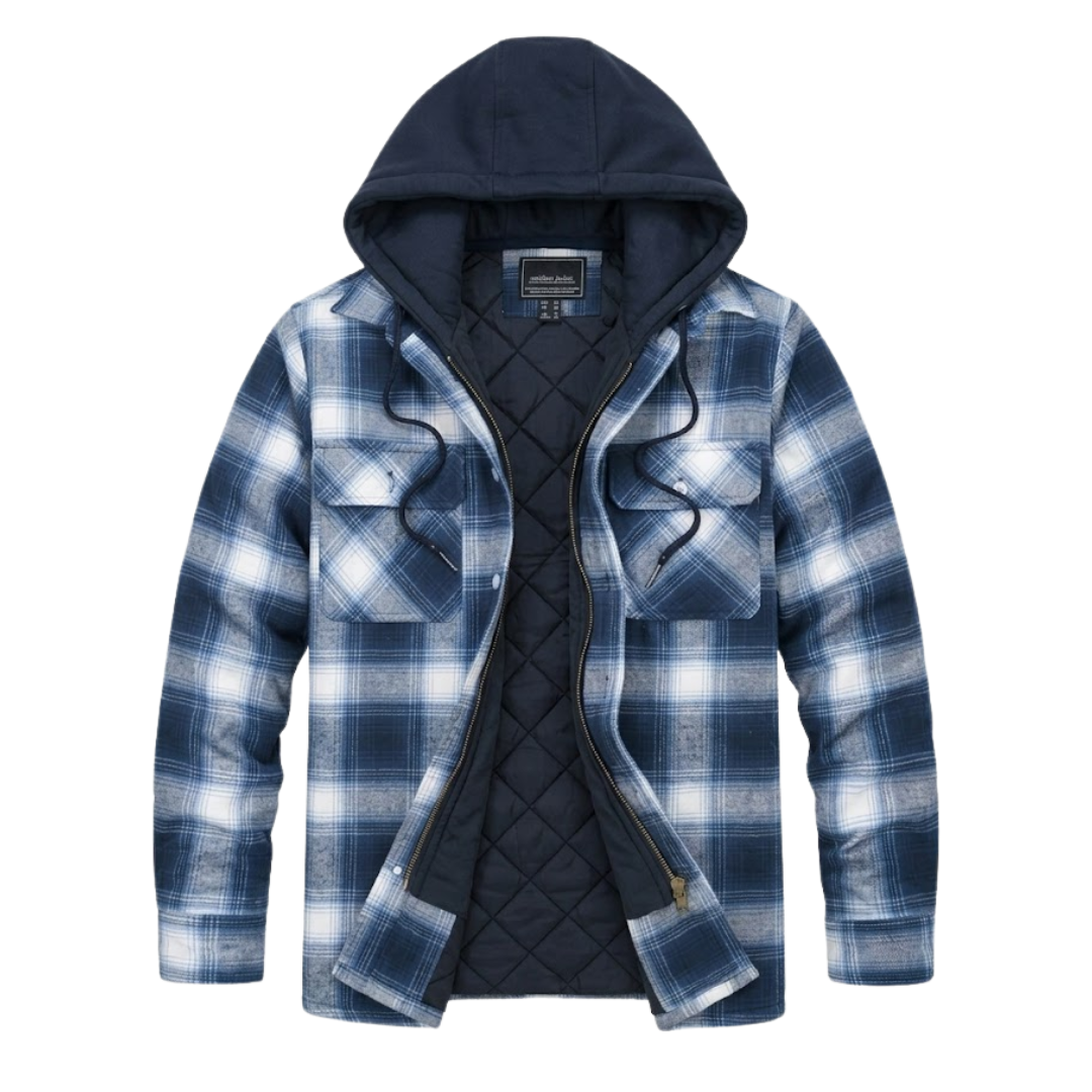 Edward | Stylish Checkered Zip-Up Jacket for Men’s Coats and Jackets