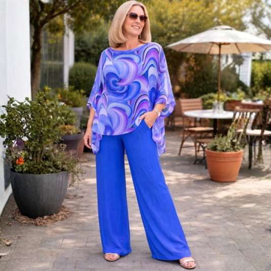 Sophie | Stylish Women's Loungewear Set with Flowing Top and Relaxed Pants