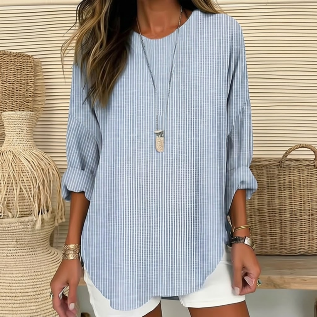 Angela | Effortless Striped Blouse for Women - Classic Everyday Style