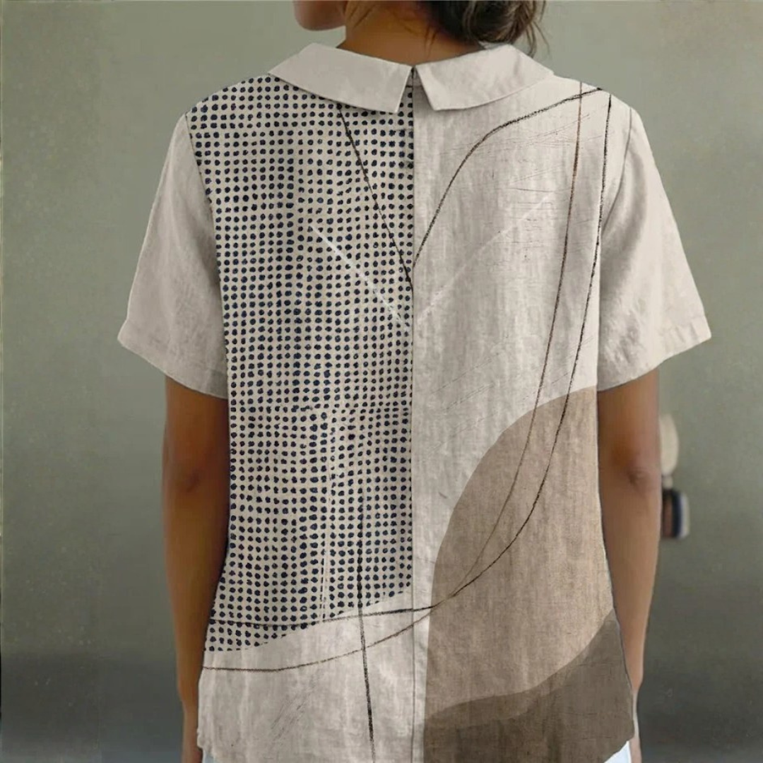 Sophie | Chic Abstract Dot Blouse for Women - Stylish Patterned Shirt