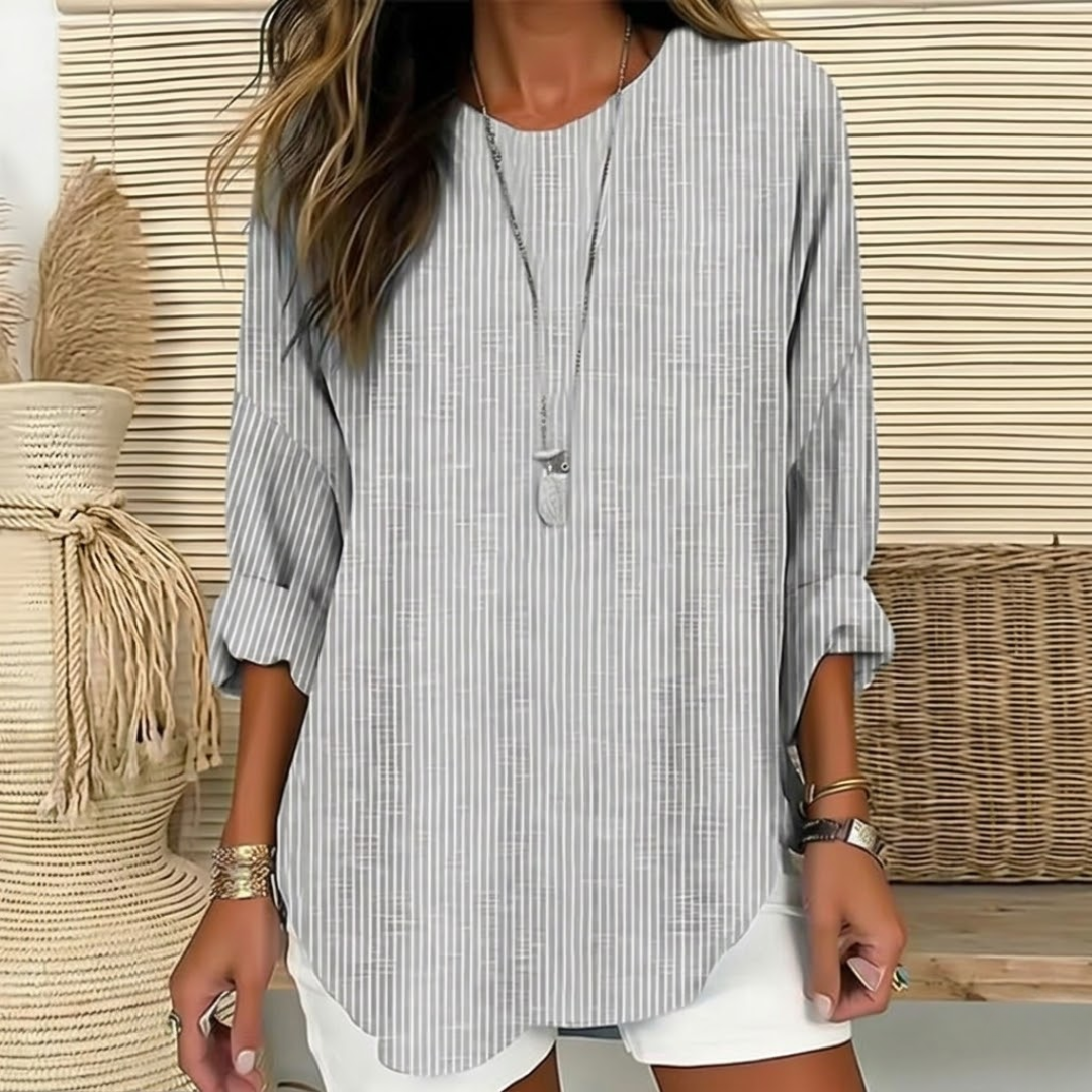 Angela | Effortless Striped Blouse for Women - Classic Everyday Style