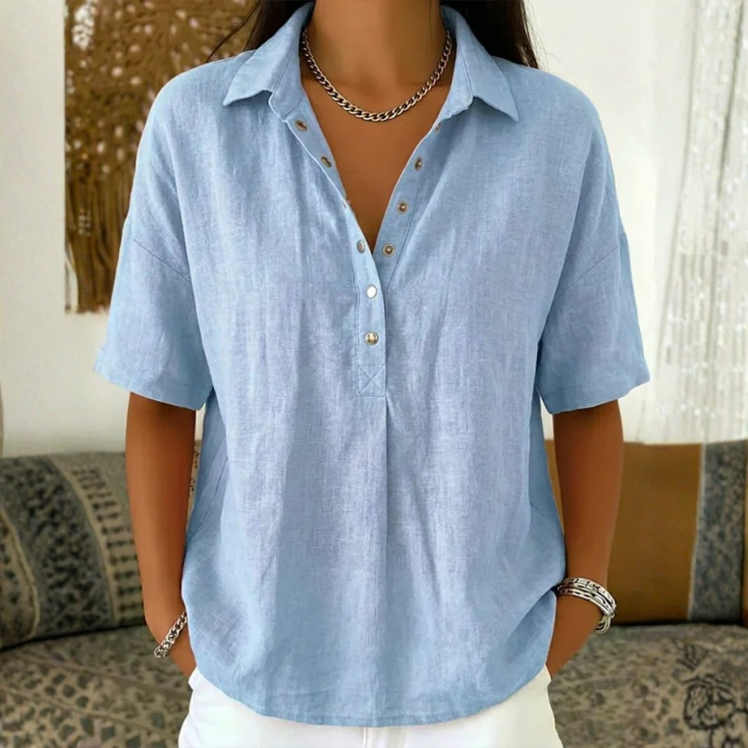 Jennifer | Stylish Blouse for Women with Elegant Collar and Button Details