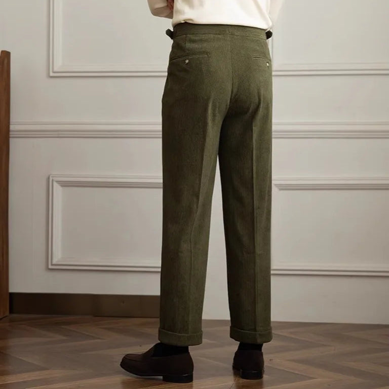 Emma | Chic High-Waisted Women's Trousers with Vintage Pleats 2