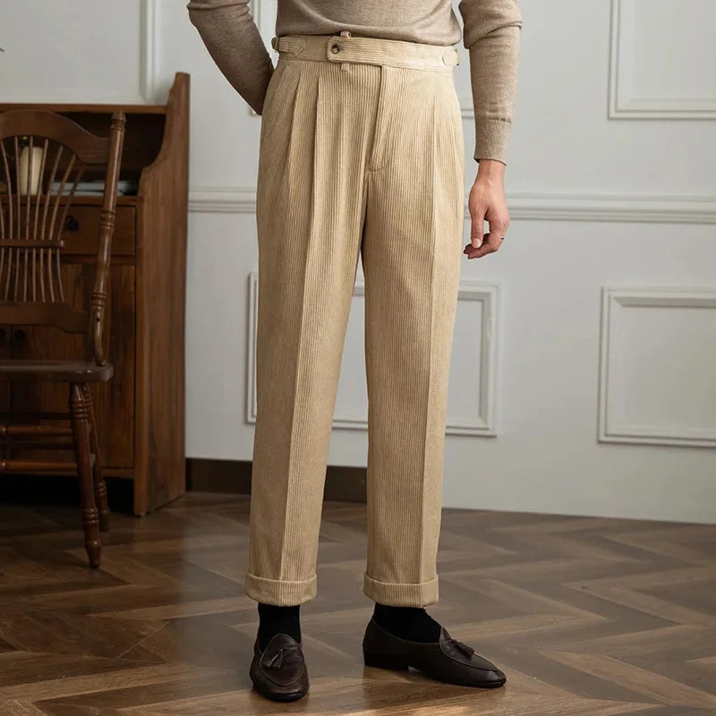 Emma | Chic High-Waisted Women's Trousers with Vintage Pleats 4