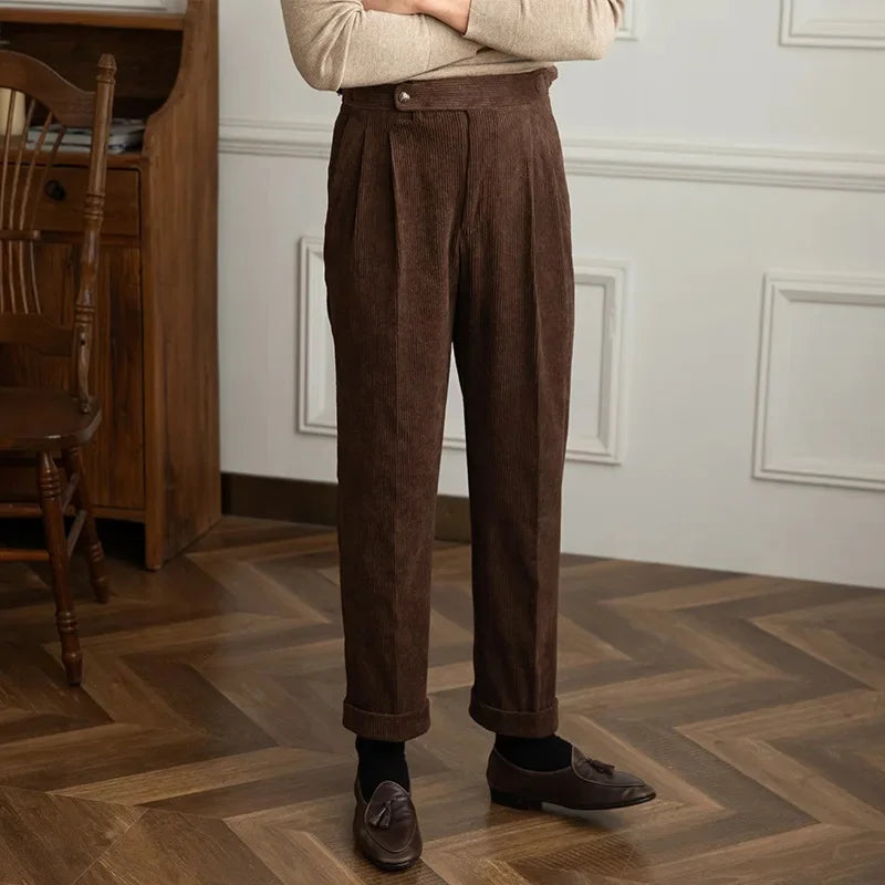 Emma | Chic High-Waisted Women's Trousers with Vintage Pleats 6