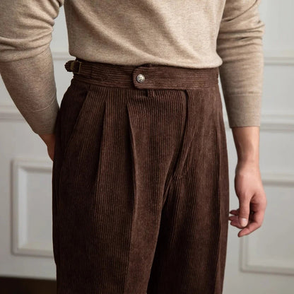 Emma | Chic High-Waisted Women's Trousers with Vintage Pleats 7