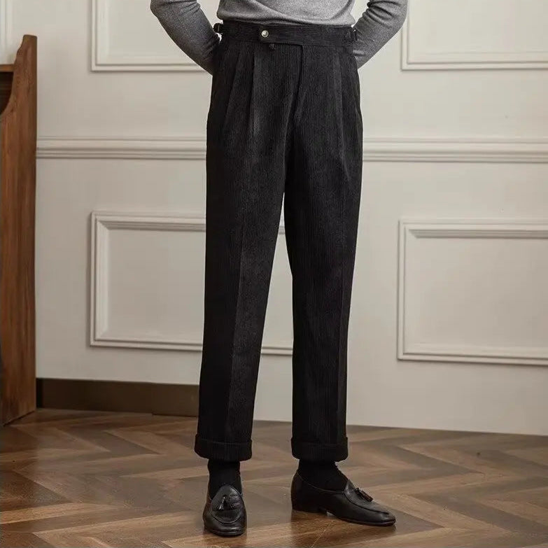Emma | Chic High-Waisted Women's Trousers with Vintage Pleats 8