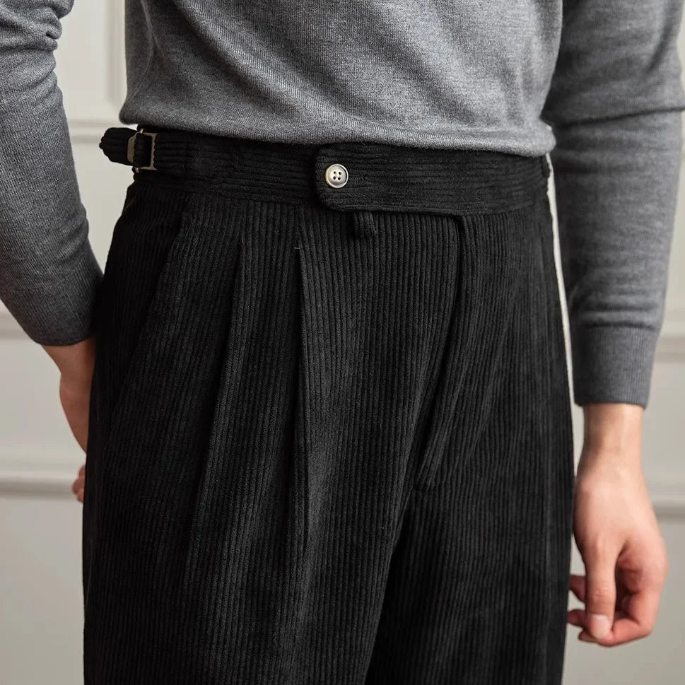 Emma | Chic High-Waisted Women's Trousers with Vintage Pleats 9