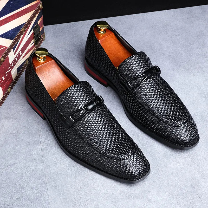 Ethan | Stylish Men's Loafers with Premium Leather and Textured Design 0