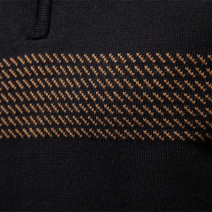 Ethan | Stylish Men's Quarter Zip Sweater with Heritage Stripe Detail 8
