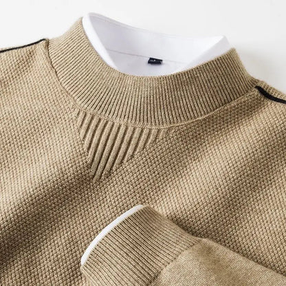 Ethan | Stylish Textured Mock Neck Sweater for Men, Perfect for Layering 2