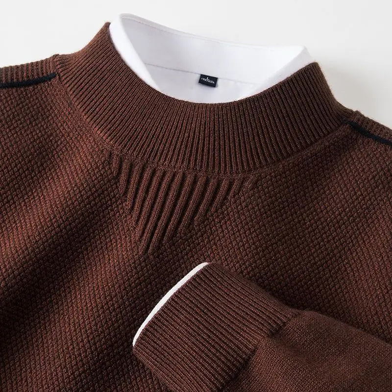 Ethan | Stylish Textured Mock Neck Sweater for Men, Perfect for Layering 3