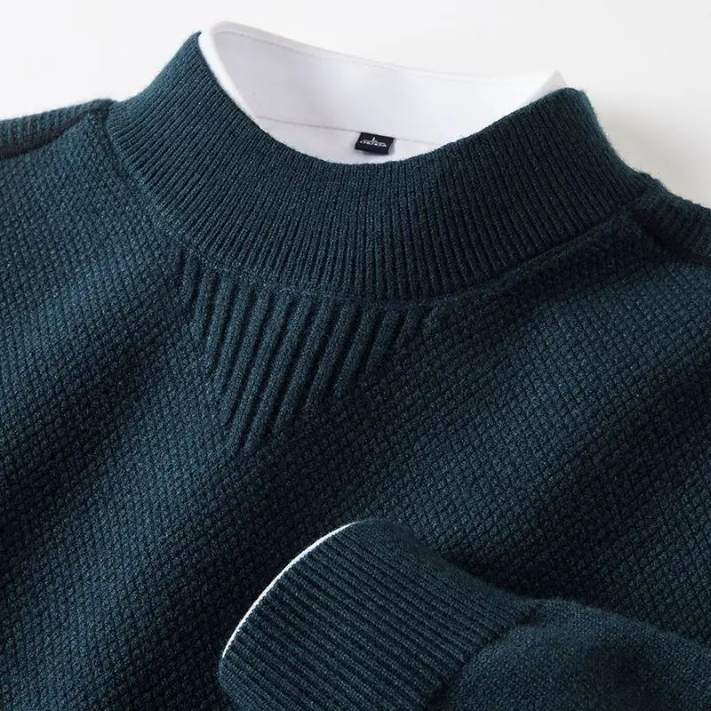 Ethan | Stylish Textured Mock Neck Sweater for Men, Perfect for Layering 4