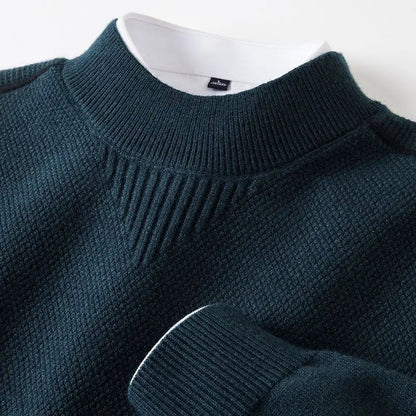 Ethan | Stylish Textured Mock Neck Sweater for Men, Perfect for Layering 4