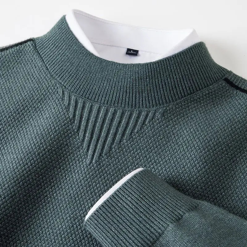 Ethan | Stylish Textured Mock Neck Sweater for Men, Perfect for Layering 5