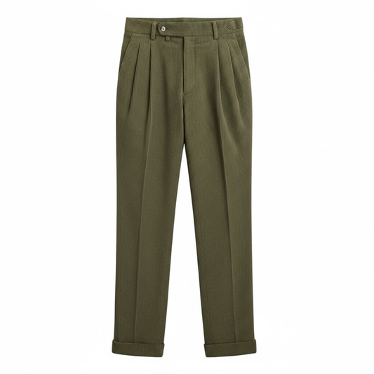 Charles | Chic High-Waisted Men's Trousers with Vintage Pleats