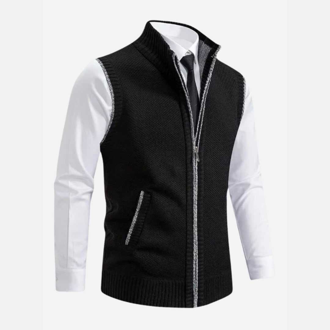 Liam | Stylish Men's Vest with Full-Zip Closure and Timeless Design