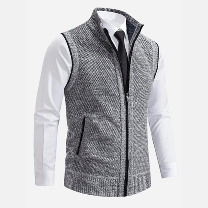 Liam | Stylish Men's Vest with Full-Zip Closure and Timeless Design