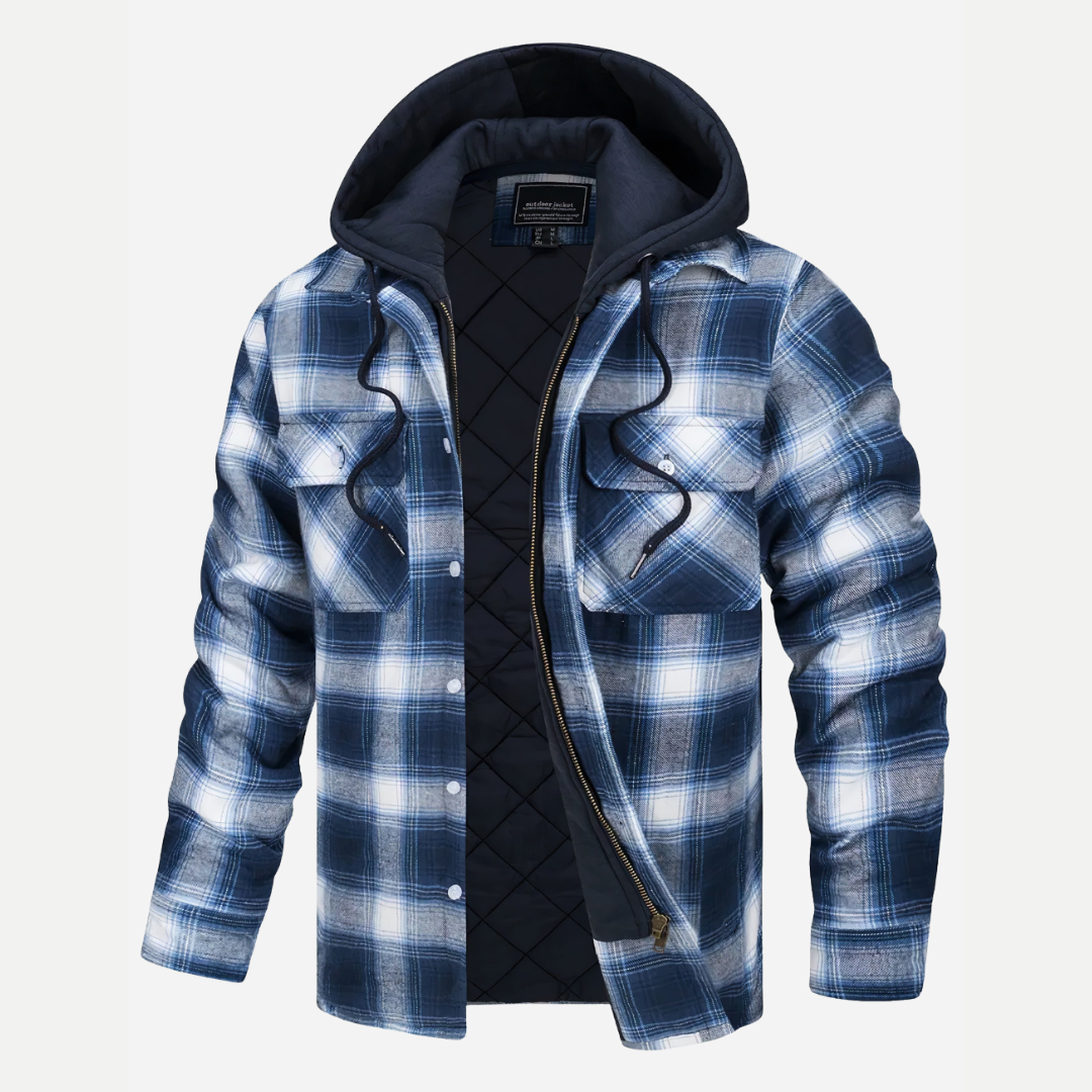 Edward | Stylish Checkered Zip-Up Jacket for Men’s Coats and Jackets
