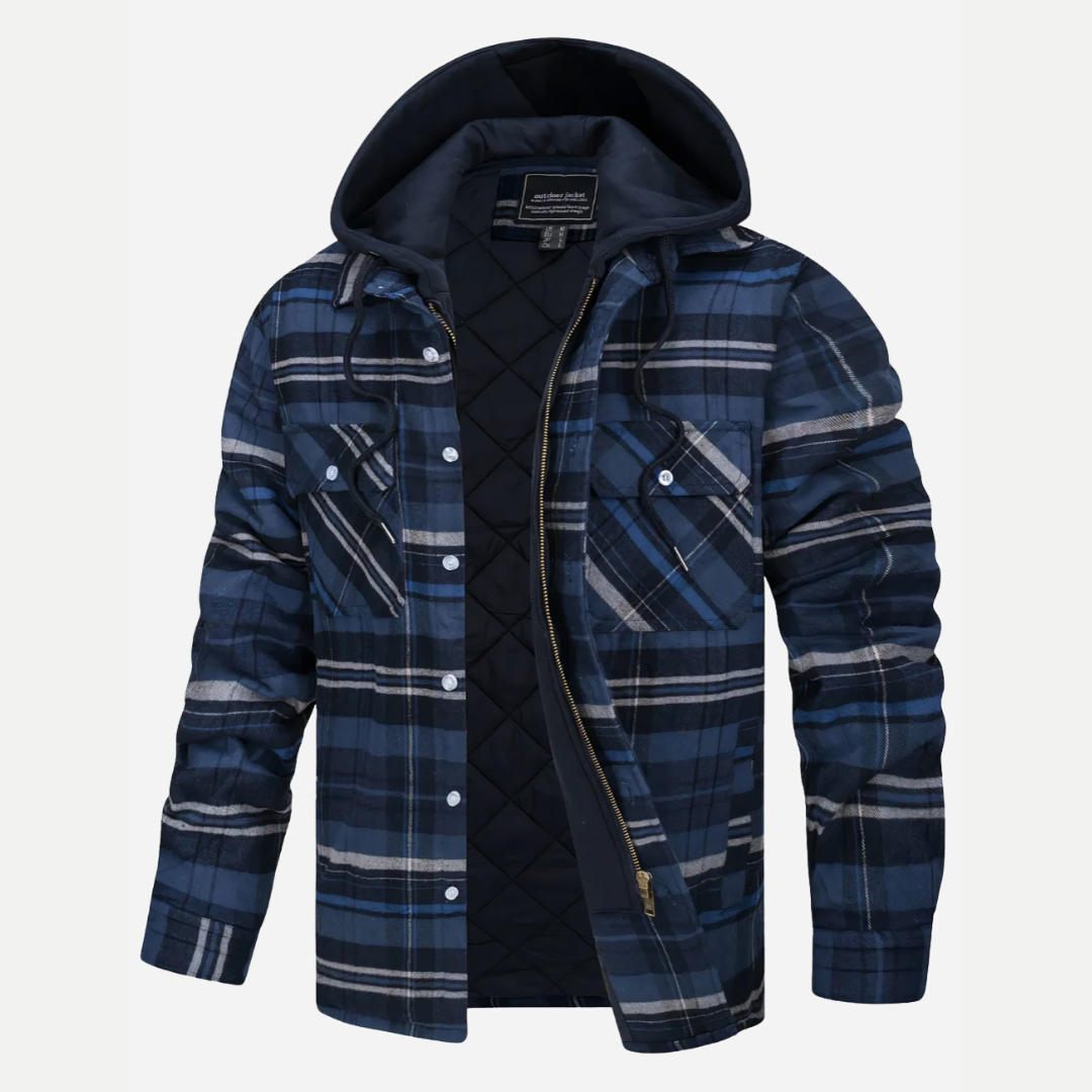 Edward | Stylish Checkered Zip-Up Jacket for Men’s Coats and Jackets