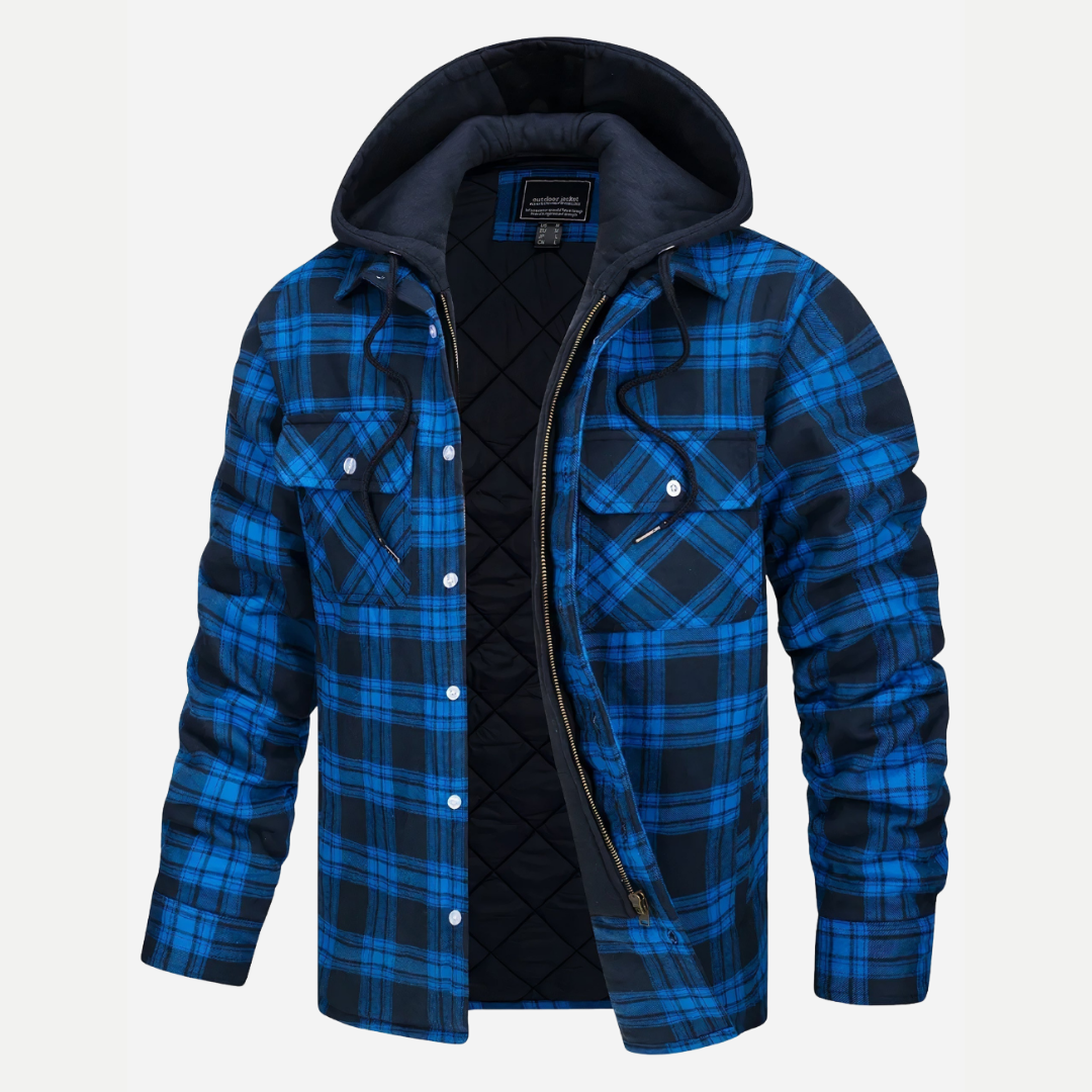Edward | Stylish Checkered Zip-Up Jacket for Men’s Coats and Jackets