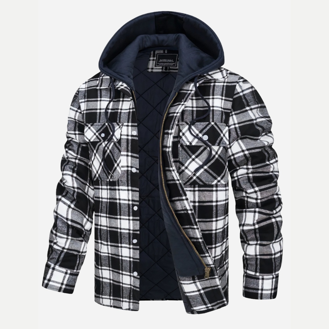 Edward | Stylish Checkered Zip-Up Jacket for Men’s Coats and Jackets