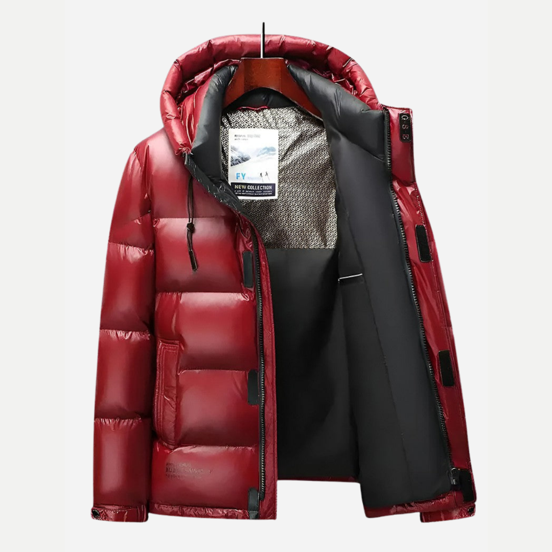 Caleb | Stylish Mens Puffer Jacket with Hood for Modern Comfort