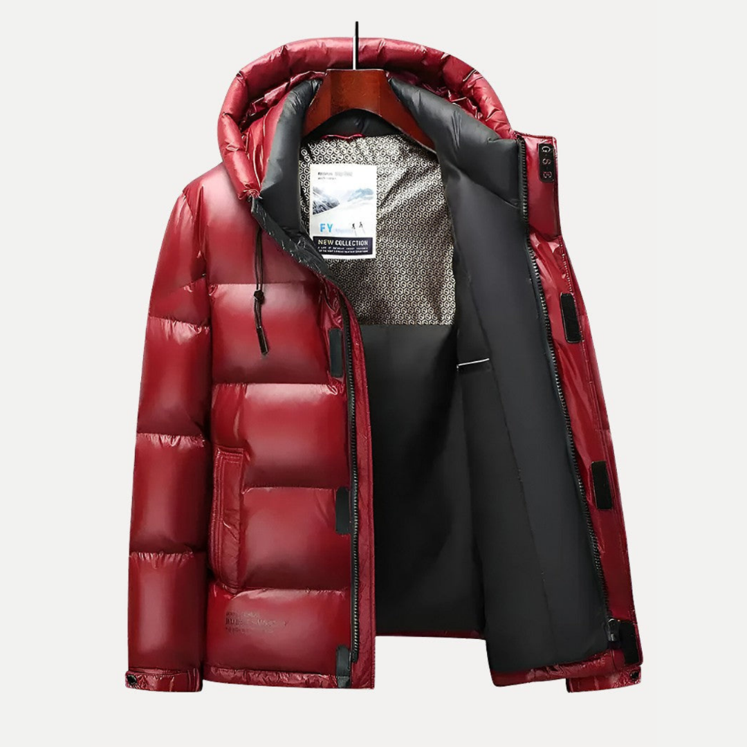 Caleb | Stylish Mens Puffer Jacket with Hood for Modern Comfort