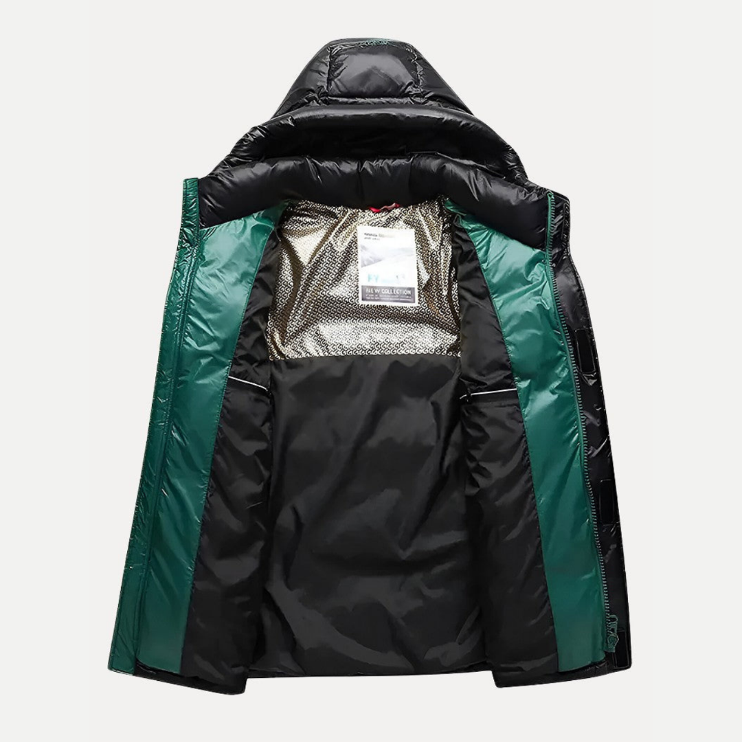 Caleb | Stylish Mens Puffer Jacket with Hood for Modern Comfort