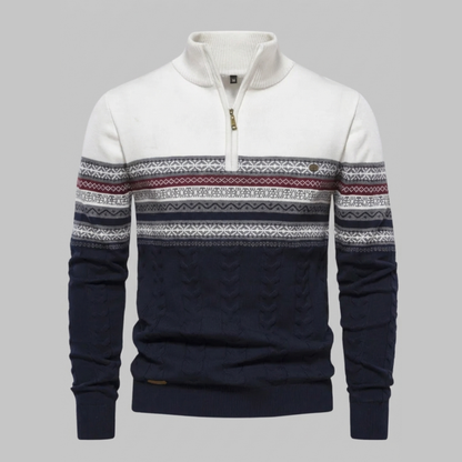Cole | Stylish Men's Quarter Zip Sweater with Cable Knit Design