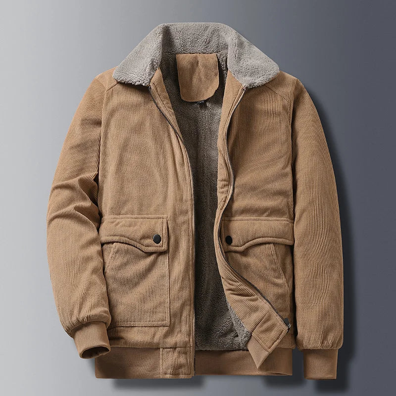 Liam | Classic Corduroy Jacket for Men with Soft Fleece Lining 0