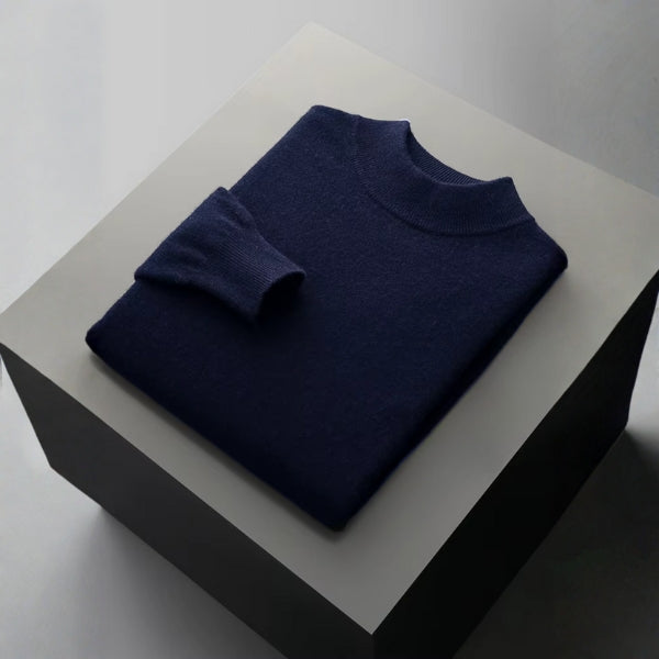 Liam | Modern Wool Mock Neck Sweater for Men - Lightweight & Stylish 10