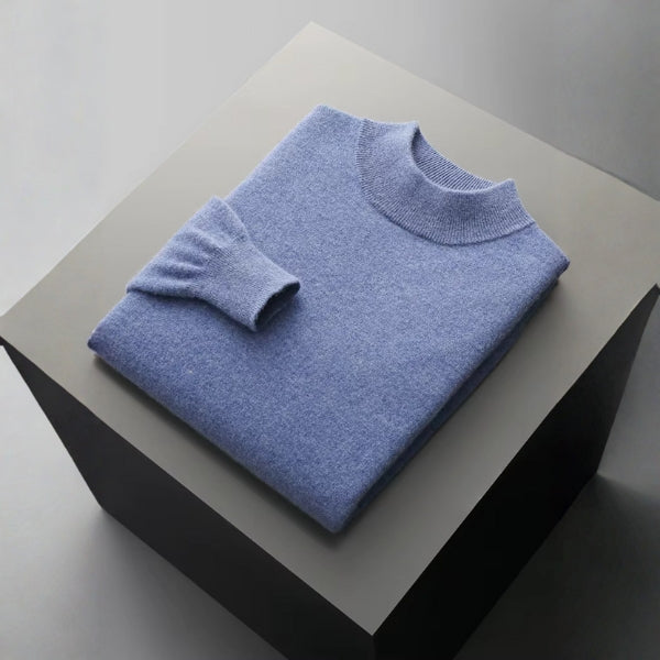 Liam | Modern Wool Mock Neck Sweater for Men - Lightweight & Stylish 11