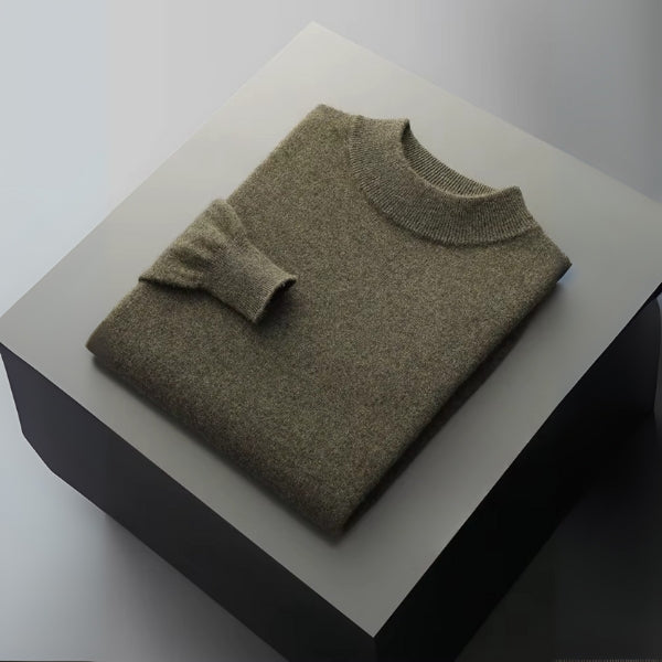 Liam | Modern Wool Mock Neck Sweater for Men - Lightweight & Stylish 12