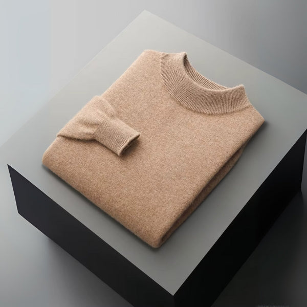 Liam | Modern Wool Mock Neck Sweater for Men - Lightweight & Stylish 3