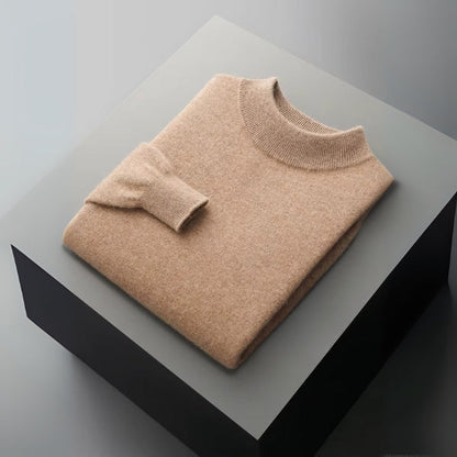 Liam | Modern Wool Mock Neck Sweater for Men - Lightweight & Stylish 3