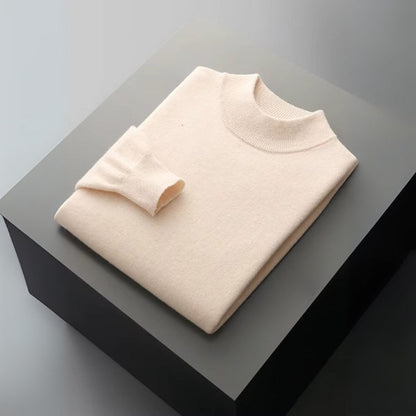 Liam | Modern Wool Mock Neck Sweater for Men - Lightweight & Stylish 4