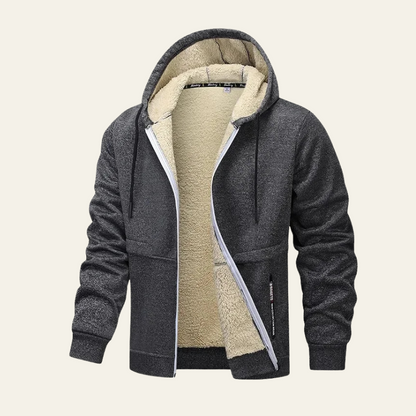 Liam | Stylish Fleece-Lined Hoodie Jacket for Men’s Casual Wear 0