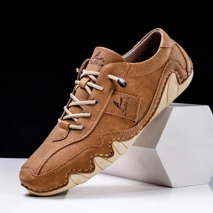 Liam | Stylish Handmade Leather Shoes with Unique Wavy Sole for Men 10