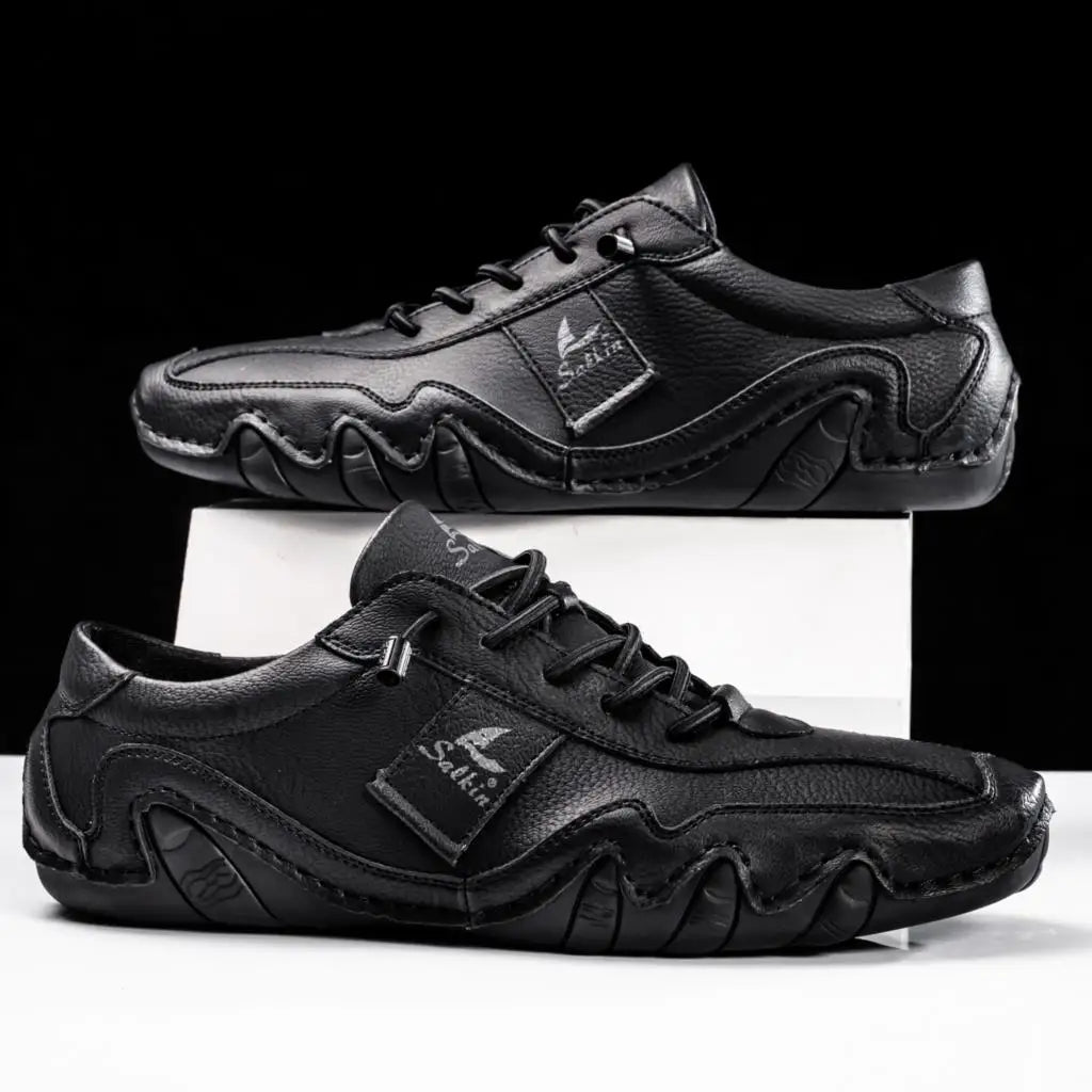 Liam | Stylish Handmade Leather Shoes with Unique Wavy Sole for Men 4