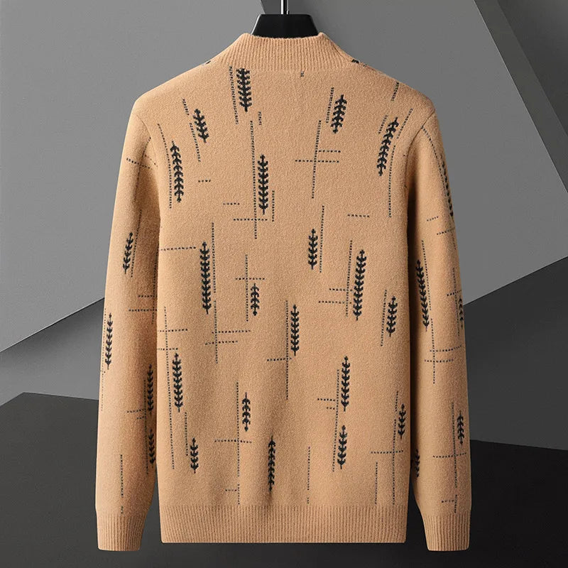Liam | Stylish Men's Cardigan Sweater with Unique Heritage Print 3