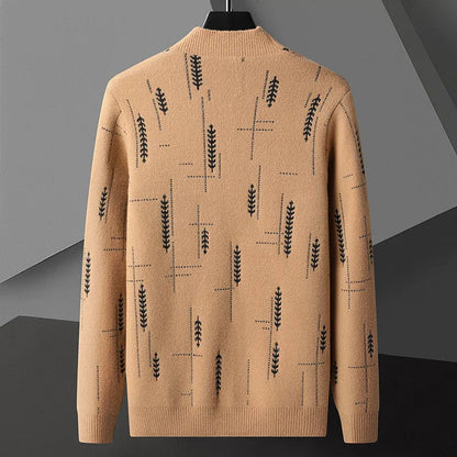 Liam | Stylish Men's Cardigan Sweater with Unique Heritage Print 3