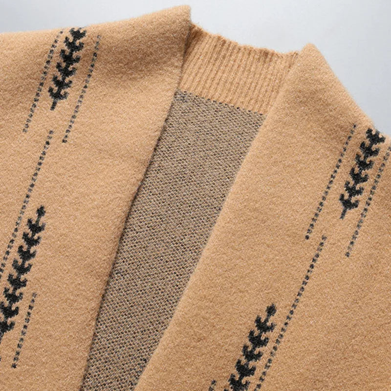 Liam | Stylish Men's Cardigan Sweater with Unique Heritage Print 4