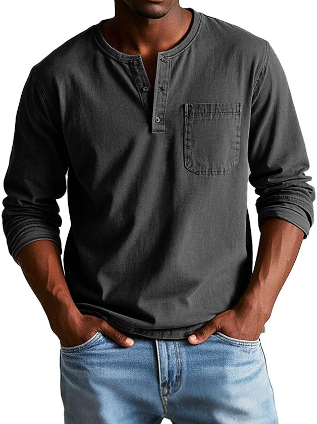 Liam | Stylish Men's Denim Shirt with Pocket for Everyday Wear 3
