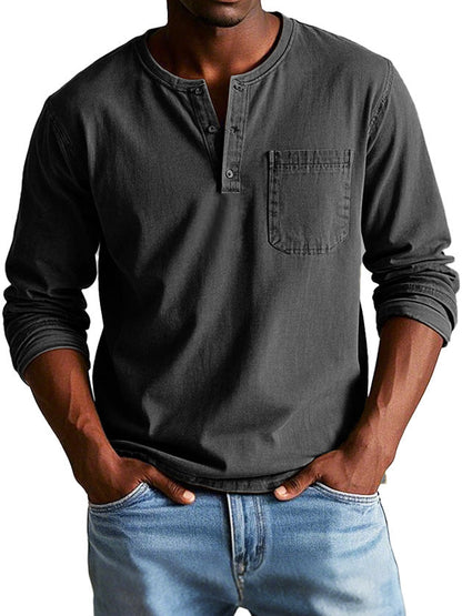 Liam | Stylish Men's Denim Shirt with Pocket for Everyday Wear 3