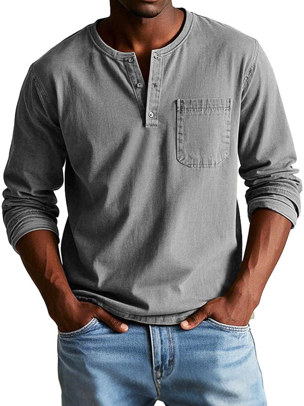 Liam | Stylish Men's Denim Shirt with Pocket for Everyday Wear 4